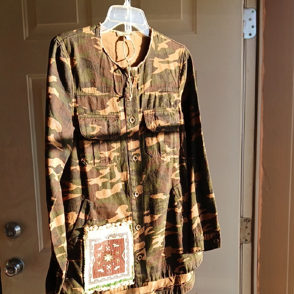 Camouflage Jacket with Patch